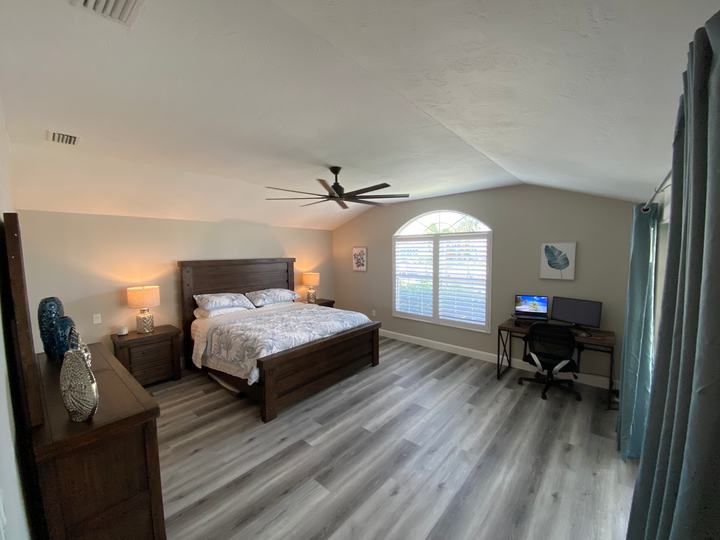 Primary suite with work desk