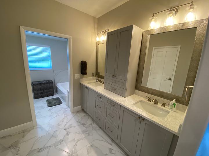 Primary bath double vanity